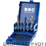 BOHRCRAFT Maschinen-Kombi-Gewindebohrer-Set HSS M3-M10 1/4" 6-kant Schaft