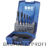 BOHRCRAFT Maschinengewindebohrer-Satz M3-M12 HSS-E TIALN Form B 7-teilig