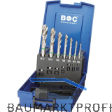 BOHRCRAFT Maschinengewindebohrer-Satz M3-M12 HSS-E Gr�nring 35� RSP 7-teilig