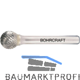 BOHRCRAFT HM-Fr�sstift Form D Kugel Kopf � 12 mm L�nge 10 mm Zahnung Z3-X