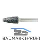 LUKAS HM-Fr�sstift Form F Rundbogen Kopf � 10 mm L�nge 20 mm Zahnung 7