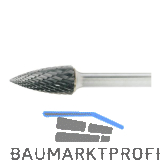 LUKAS HM-Fr�sstift Form G Spitzbogen Kopf � 10 mm L�nge 20 mm Zahnung 7