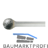 LUKAS HM-Fr�sstift Form D Kugel Kopf � 12 mm L�nge 10 mm Zahnung 7