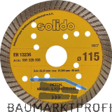 SOLIDO Diamant Trennscheibe 115 x 2.0 mm Beton Stein Baustellenmaterial