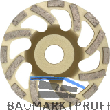 DIEWE Diamant Trockenschleifteller New Fan Cup Gold 125 x 22 x 22.23 mm