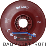 3M Hochleistungsst�tzteller gerippt f�r Fiberscheibe � 125 mm Aufnahme M14