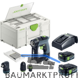 FESTOOL Akku-Bohrschrauber CXS 12 2,5-Set 12 Volt / 2,5 Ah (IEC) Li-Ion