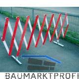 GRAF Scherengitter Holz rot/wei� L�nge bis 6 m H�he 1 m