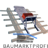 GRAF Dachziegelschlitten fahrbar auf Dachlatten Breite 60 cm Tiefe 30 cm