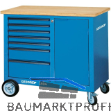 GEDORE Rollwerkbank 1504 1100 x 550 x 985 mm 7 Schubladen und Schraubstock