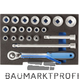 GEDORE Steckschl�ssel-Satz 1100 CT1-19 1/2" vierkant m. Umschaltknarre 21-teilig