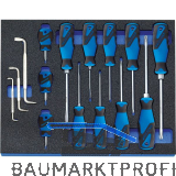 GEDORE Schraubendreher-Satz 2005 CT2-2160 in 2/4 CT-Modul 15-teilig