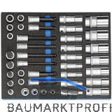 GEDORE Steckschl�ssel-Satz 1/2" 2005 CT2-D 19 L in 2/4 CT-Modul 40-teilig