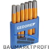 GEDORE Nietzieher - Kopfsetzer-Satz 125 B nach DIN 7255 6-teilig