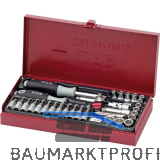 WGB Steckschl�ssel-Satz 1/4" vierkant mit Umschaltknarre 36-teilig