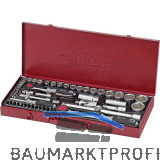 WGB Steckschl�ssel-Satz No. 3920 1/4"+1/2" vierkant mit Umschaltknarre 56-teilig