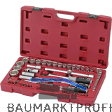 WGB Steckschl�ssel-Satz 1/4"+1/2" vierkant mit Umschaltknarre 65-teilig