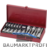 WGB Steckschl�ssel-Satz 3910 1/4" und 1/2" Innensechskant 18-teilig
