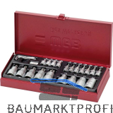 WGB Steckschl�ssel-Satz 3940 1/4" Torx� 23-teilig in Stahlblechkasten