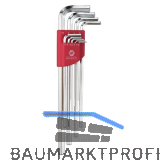 HAFU Sechskant Stiftschl�ssel-Satz extra lang ISO2936 im Clip Gr. 1,5-10mm 9-tlg