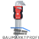 HAFU Sechskant Stiftschl�ssel-Satz extra lang mit Kugelkopf Gr. 1,5-10 mm 9-tlg.