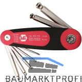 HAFU Sechskant Stiftschl�ssel mit Kugelkopf im Klapphalter Serie 472 7-teilig