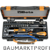 BETA Steckschl�ssel-Satz 900/C24 1/4"vierkant mit Umschaltknarre 30-teilig