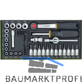 PROXXON Steckschl�ssel-Satz 1/4"vierkant mit Umschaltknarre 36-teilig