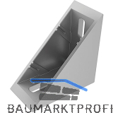 FATH Zinkwinkel 40 x 80 mm pulverbeschichtet alufarbig flach Nut 8