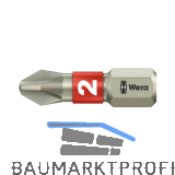 WERA Bit-Einsatz Edelstahl 3851/1TS 1/4"sechskant PH 2/25 mm Phillips