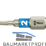 WERA Bit-Einsatz Edelstahl 3840/1TS 1/4"sechskant 2.0/25 mm Innensechskant