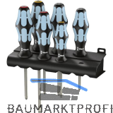 WERA Schraubendreher-Satz 3334/3350/3355/6 Edelstahl PH/PZ/Schlitz 6-teilig