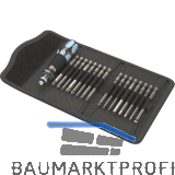 WERA Bit-Satz Kraftform Kompakt 60 Edelstahl in Falttasche 17-tlg.