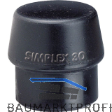 HALDER Schonhammer-Einsatz Kopf � 40 mm Gummi schwarz