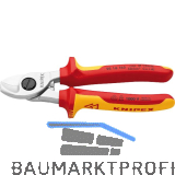 KNIPEX Kabelschere VDE 9516 f�r Kabel 15 mm/50 mm�, 2K-Griff, L=165 mm