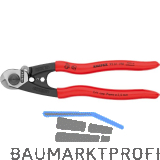 KNIPEX Drahtseilschere 9561 f�r Draht/Kabel bis 7mm, KS-Griff, poliert, L=190 mm