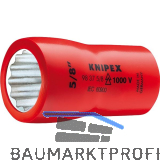 KNIPEX Steckschl�ssel-Einsatz isoliert 9837, 3/8" mit 12-kant, SW 3/4"