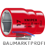 KNIPEX Steckschl�ssel-Einsatz isoliert 9847, 1/2" f�r 6-kant, SW 17 mm