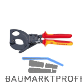 KNIPEX VDE-Kabelschneider L�nge 280 mm f�r Kabeldurchmesser 52 mm