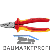 KNIPEX Crimpzange VDE 9778180 f�r Aderendh�lsen 0,25-16 mm�, 2K-Griff, L=180 mm