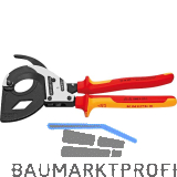 KNIPEX VDE-Kabelschneider 3-Gang Ratschenprinzip L�nge 320mm f�r Kabel � 60 mm