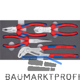KNIPEX Zangen-Set "Basic Chrom" 4-teilig 002001V17 in Schaumstoffeinlage