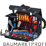 KNIPEX Elektro-Werkzeugtasche 002102EL, 23-teilig, Polyester schwarz
