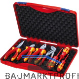 KNIPEX Elektro-Werkzeugbox 002115, 7-teilig im Kunststoffkoffer