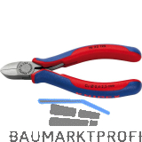 KNIPEX Seitenschneider f�r Elektromechaniker 7622, 2K-Griff, schwarz pol. 125 mm