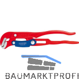 KNIPEX S-Maul-Rohrzange 8360 mit Schnelleinstellung 1", L=330 mm, rot