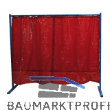 KEMPER Schwei�erschutzwand 1-teilig Breite 2.10 m rot