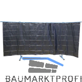 KEMPER Schwei�erschutzwand 3-teilig Breite 3.80 m dunkelgr�n