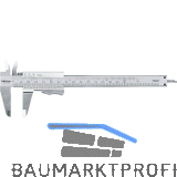 MITUTOYO Analog-Messschieber Momentklemmung Tiefenma� flach Messb. 0-200mm/0-8"