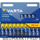 VARTA Batterie Longlife Power LR6/AA 1,5 Volt 20 St�ck